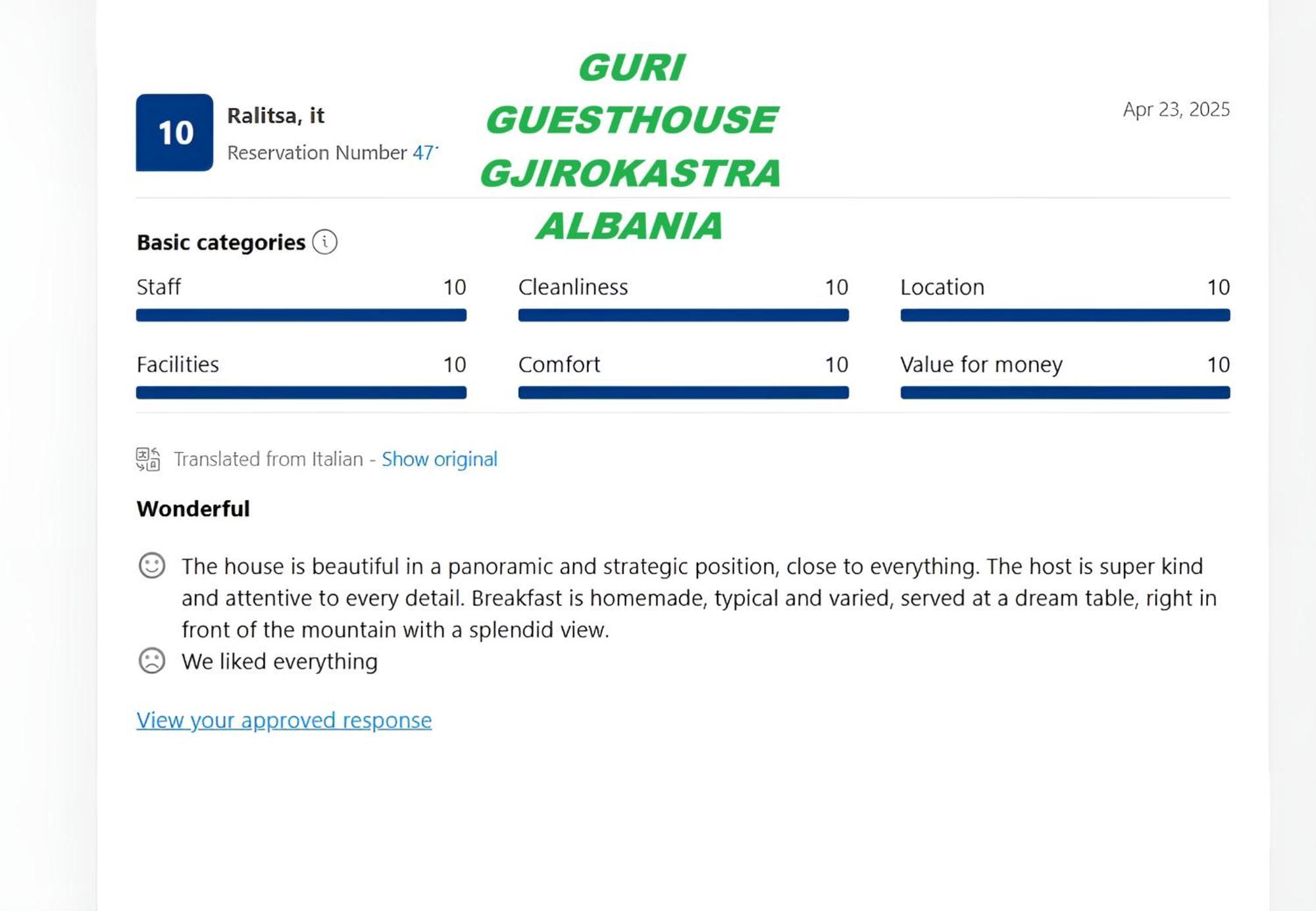 Guri Guesthouse Gjirokastra Kültér fotó